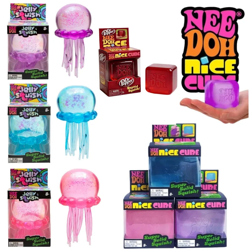 Jellyfish & Cube Squish Toy