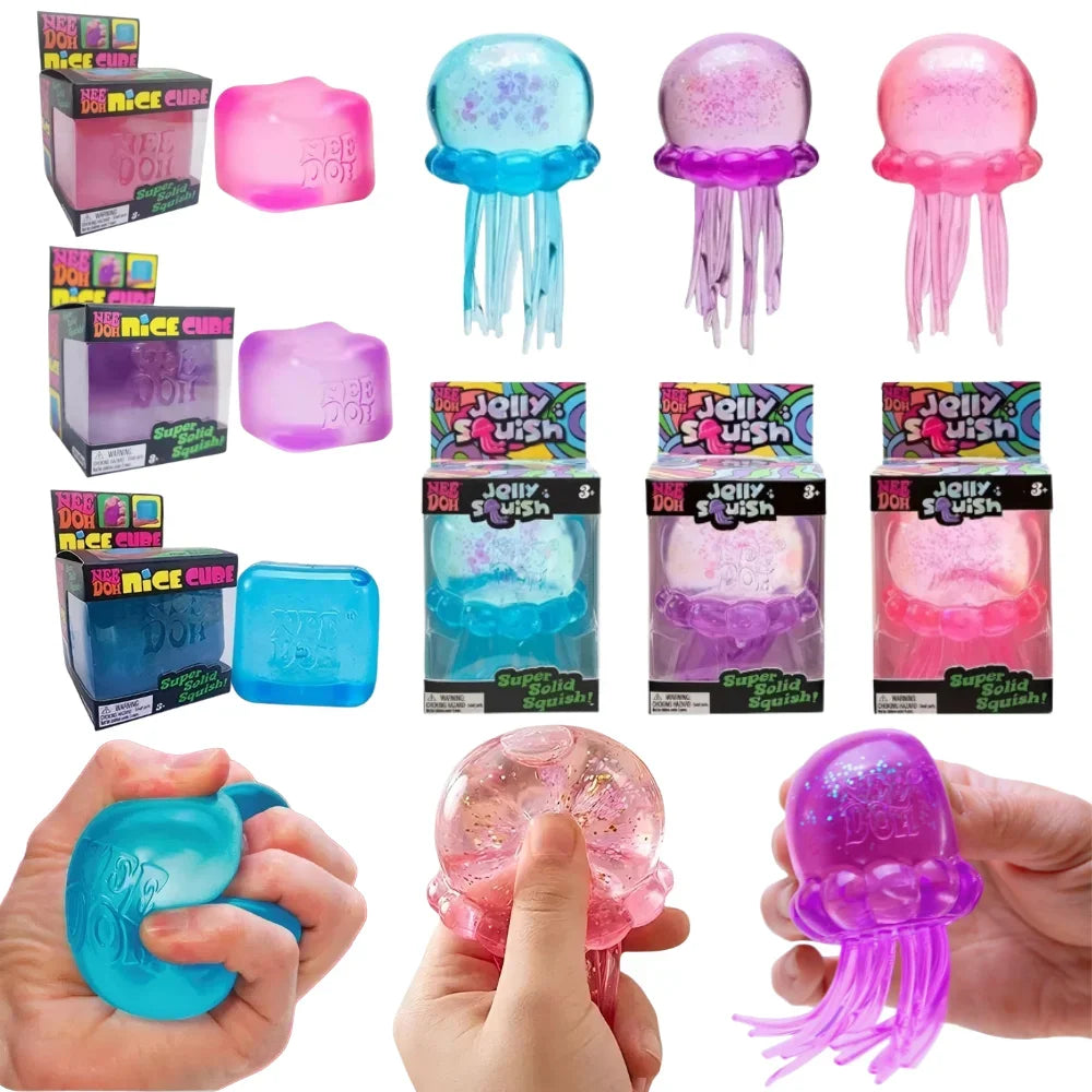 Jellyfish & Cube Squish Toy
